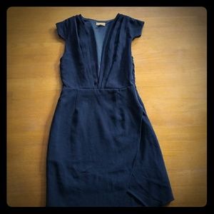 Black low cut cocktail dress